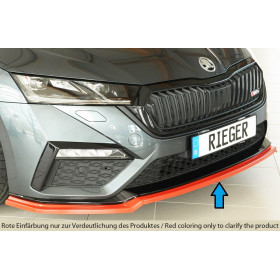 Lame de pare-chocs avant "noir" "Rieger Tuning" pour SKODA OCTAVIA RS (NX)