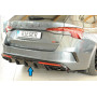 Diffuseur de pare-chocs arrière "Noir brillant" "Rieger Tuning" pour SKODA OCTAVIA RS (NX/avec attelage)