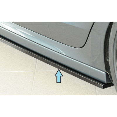 Lame pour bas de caisse droite "noir brillant" "Rieger Tuning" pour SKODA OCTAVIA (NX)