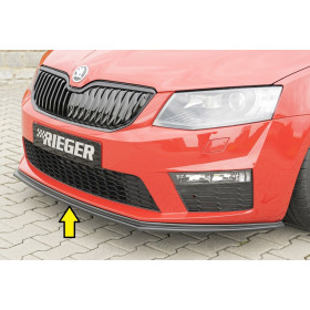 Lame de pare-chocs avant "noir" "Rieger Tuning" pour SKODA OCTAVIA RS (5E)
