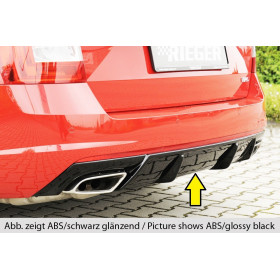 Diffuseur de pare-chocs arrière V1 "Noir" "Rieger Tuning" pour SKODA OCTAVIA RS (5E/avec attelage)