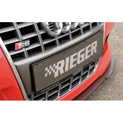 Support de plaque d'immatriculation "Carbon look" "Rieger Tuning" pour AUDI A3 (8L)
