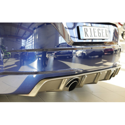 Diffuseur de pare-chocs arrière "Carbon look" "Rieger Tuning" pour AUDI TT / TTS (8J-FV / 8S)