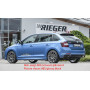 Diffuseur de pare-chocs arrière "Noir" "Rieger Tuning" pour SKODA RAPID (NH/sans attelage)