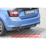 Diffuseur de pare-chocs arrière "Noir" "Rieger Tuning" pour SKODA RAPID (NH/avec attelage)