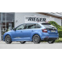 Diffuseur de pare-chocs arrière "Noir brillant" "Rieger Tuning" pour SKODA RAPID (NH/avec attelage)