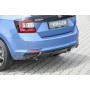 Diffuseur de pare-chocs arrière "Noir brillant" "Rieger Tuning" pour SKODA RAPID (NH/avec attelage)