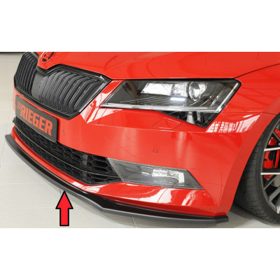 Lame de pare-chocs avant "noir" "Rieger Tuning" - SKODA SUPERB III (3T/3V)