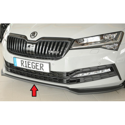 Lame de pare-chocs avant "noir" "Rieger Tuning" - SKODA SUPERB III (3T/3V)