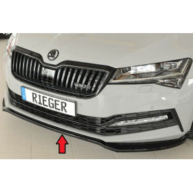 Lame de pare-chocs avant "noir brillant" "Rieger Tuning" pour SKODA SUPERB III (3T/3V)