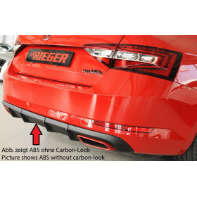 Diffuseur de pare-chocs arrière "Carbon-look" "Rieger Tuning" pour SKODA SUPERB III (3T/3V)