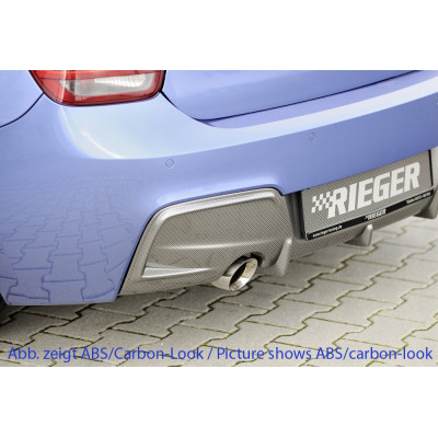 Diffuseur de pare-chocs arrière "Noir" "Rieger Tuning" pour BMW SERIE 1 (F20/F21)