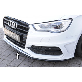 Lame de pare-chocs avant "noir brillant" "Rieger Tuning" pour AUDI A3 (8V)