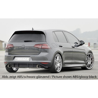 Diffuseur de pare-chocs arrière "noir" "Rieger Tuning" pour VOLKSWAGEN GOLF 7
