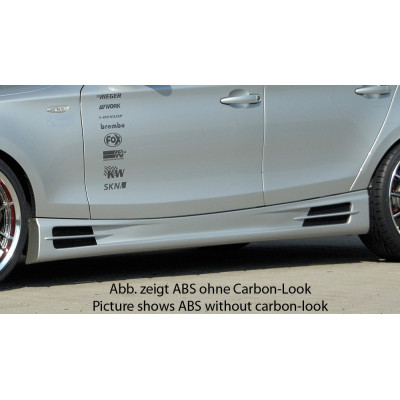 Bas de caisse gauche "Carbon-look" "Rieger Tuning" pour BMW SERIE 1 (E87)
