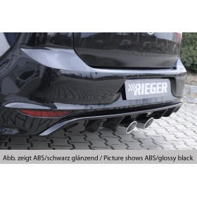 Diffuseur de pare-chocs arrière "noir" "Rieger Tuning" pour VOLKSWAGEN GOLF 7