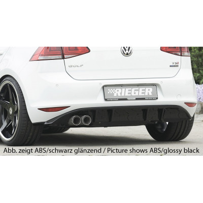 Diffuseur de pare-chocs arrière "Carbon look" "Rieger Tuning" pour VOLKSWAGEN GOLF 7