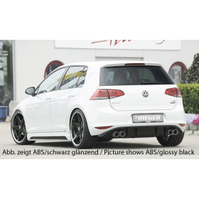Diffuseur de pare-chocs arrière "noir" "Rieger Tuning" pour VOLKSWAGEN GOLF 7