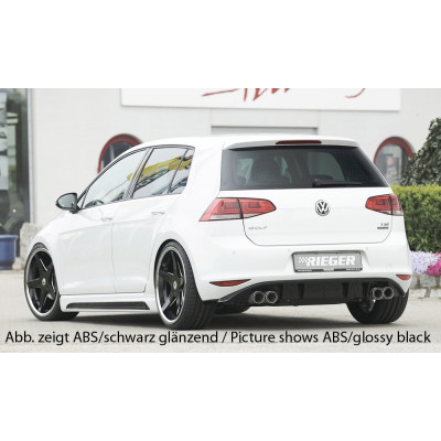 Diffuseur de pare-chocs arrière "noir" "Rieger Tuning" pour VOLKSWAGEN GOLF 7