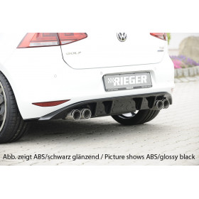 Diffuseur de pare-chocs arrière "Carbon look" "Rieger Tuning" pour VOLKSWAGEN GOLF 7