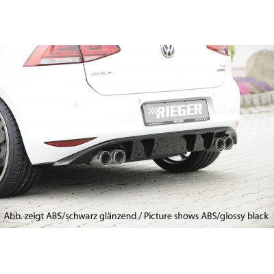 Diffuseur de pare-chocs arrière "Carbon look" "Rieger Tuning" pour VOLKSWAGEN GOLF 7