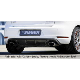 Diffuseur de pare-chocs arrière "noir brillant" "Rieger Tuning" pour VOLKSWAGEN GOLF 6
