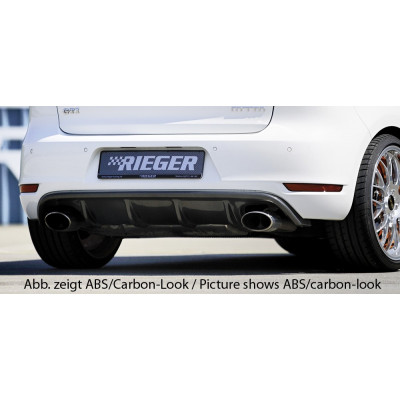 Diffuseur de pare-chocs arrière "noir brillant" "Rieger Tuning" pour VOLKSWAGEN GOLF 6