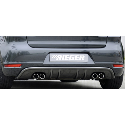 Diffuseur de pare-chocs arrière "Carbon look" "Rieger Tuning" pour VOLKSWAGEN GOLF 6