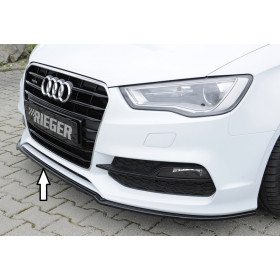 Lame de pare-chocs avant "noir brillant" "Rieger Tuning" pour AUDI A3 (8V)