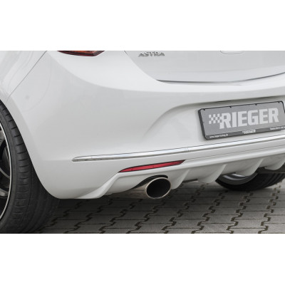 Diffuseur de pare-chocs arrière "Noir" "Rieger Tuning" pour OPEL ASTRA J