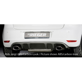 Diffuseur de pare-chocs arrière "noir" "Rieger Tuning" pour VOLKSWAGEN GOLF 6