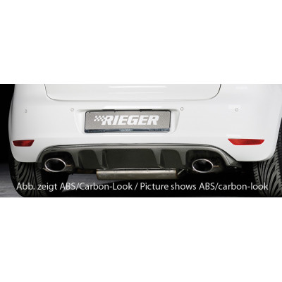 Diffuseur de pare-chocs arrière "Carbon look" "Rieger Tuning" pour VOLKSWAGEN GOLF 6
