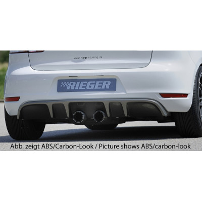 Diffuseur de pare-chocs arrière "noir brillant" "Rieger Tuning" pour VOLKSWAGEN GOLF 6