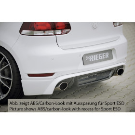 Diffuseur de pare-chocs arrière "noir" "Rieger Tuning" pour VOLKSWAGEN GOLF 6