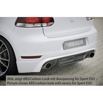Diffuseur de pare-chocs arrière "noir" "Rieger Tuning" pour VOLKSWAGEN GOLF 6