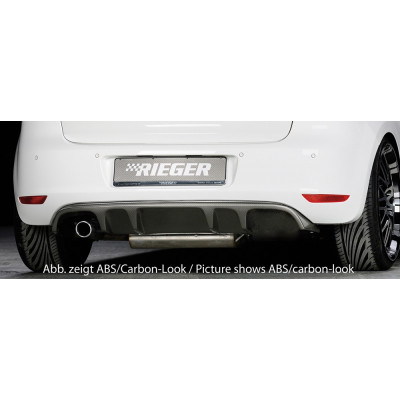 Diffuseur de pare-chocs arrière "Carbon look" "Rieger Tuning" pour VOLKSWAGEN GOLF 6