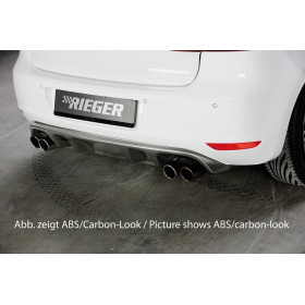 Diffuseur de pare-chocs arrière "Carbon look" "Rieger Tuning" pour VOLKSWAGEN GOLF 6