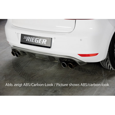 Diffuseur de pare-chocs arrière "noir brillant" "Rieger Tuning" pour VOLKSWAGEN GOLF 6