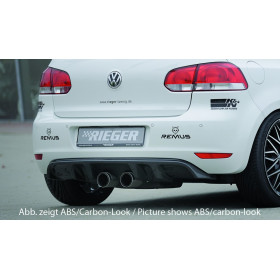Diffuseur de pare-chocs arrière "noir brillant" "Rieger Tuning" pour VOLKSWAGEN GOLF 6