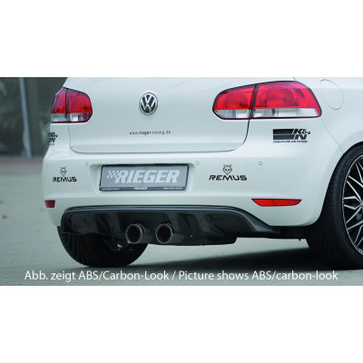 Diffuseur de pare-chocs arrière "noir brillant" "Rieger Tuning" pour VOLKSWAGEN GOLF 6