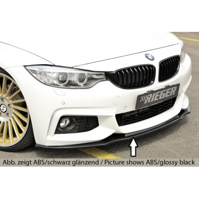 Lame de pare-chocs avant "noir" "Rieger Tuning" pour BMW SERIE 4 GRAN COUPÉ (F36)