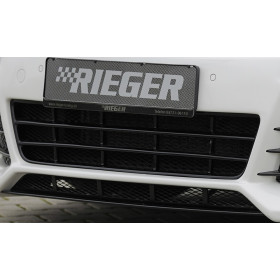 Grille centrale pour pare-chocs avant "noir brillant" "Rieger Tuning" pour VOLKSWAGEN GOLF 6