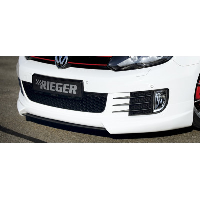Lame pour ajout de pare-chocs avant "noir" "Rieger Tuning" pour VOLKSWAGEN GOLF 6