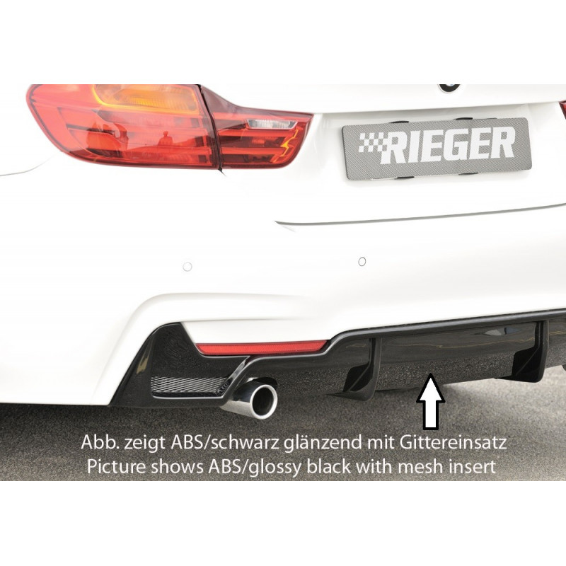 Diffuseur Pare-chocs Arrière Noir Pour BMW Série 4 F32 F33 F36 435i M Sport 2014-2020 – ABS – Look Sportif