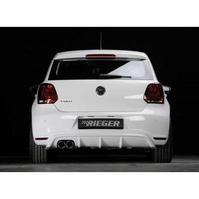 Diffuseur de pare-chocs arrière "noir" "Rieger Tuning" pour VOLKSWAGEN POLO 6 (6R) GTI