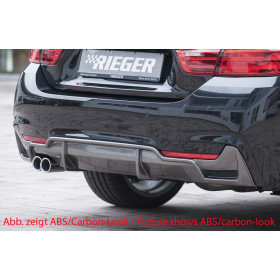 Diffuseur de pare-chocs arrière "Noir" "Rieger Tuning" pour BMW SERIE 4 (F32/F33)