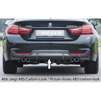 Diffuseur de pare-chocs arrière "Noir brillant" "Rieger Tuning" pour BMW SERIE 4 (F32/F33)