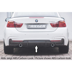 Diffuseur de pare-chocs arrière "Noir brillant" "Rieger Tuning" pour BMW SERIE 4 (435i/440i-F32/F33)