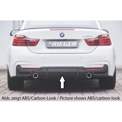 Diffuseur de pare-chocs arrière "Noir brillant" "Rieger Tuning" pour BMW SERIE 4 (435i/440i-F32/F33)