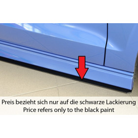 Option peinture (noir brillant RAL 9005) pour lames de bas de caisse "Rieger Tuning" pour AUDI S3 (8V)